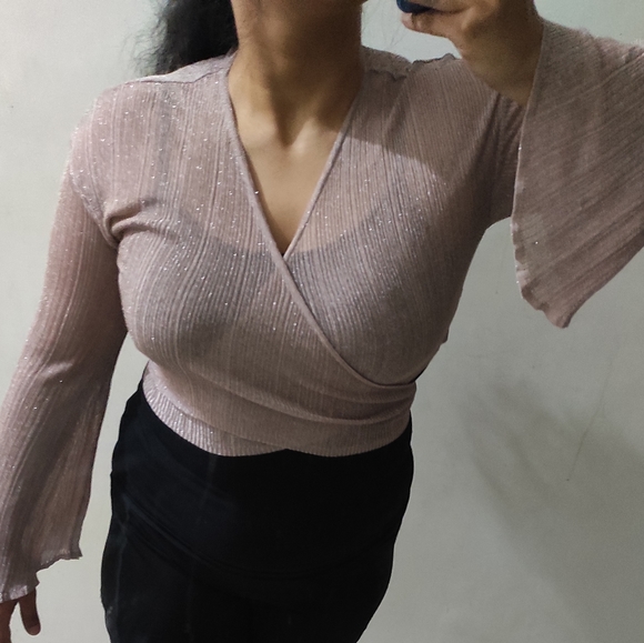 Rose golden Shrug cum Wrap top - Picture 15 of 15